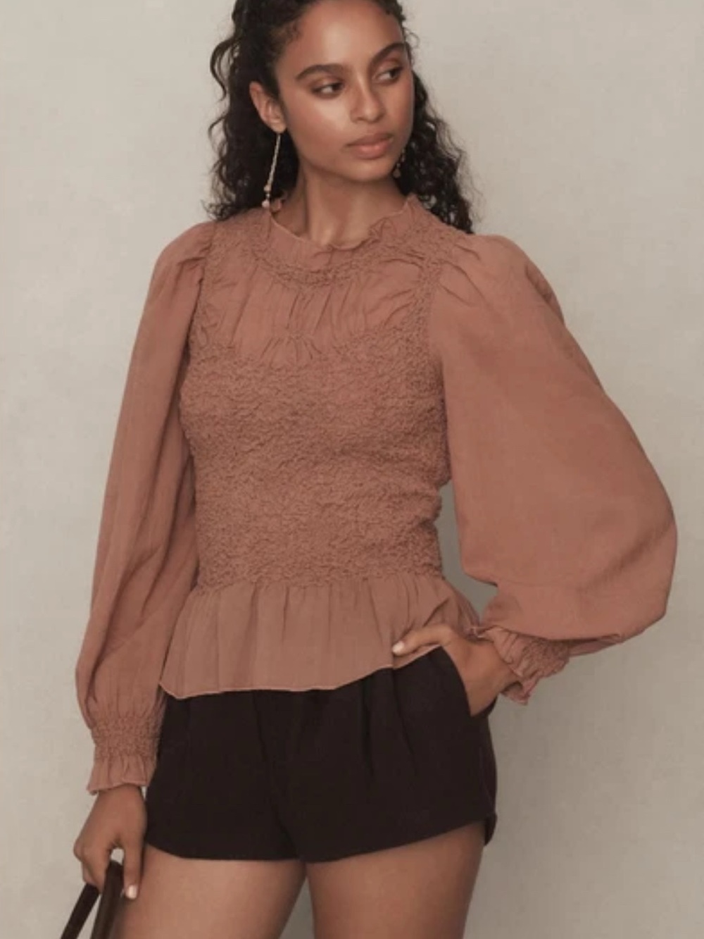 by Anthropologie Balloon Sleeve Top